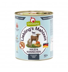 GRANATAPET Liebling's Mahlzeit Veal and coney - wet dog food - 800g