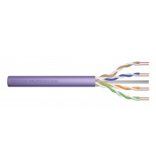 Installation cable DIGITUS cat.6, U/UTP, B2ca, AWG23/1, LSOH, 500m, purple, reel