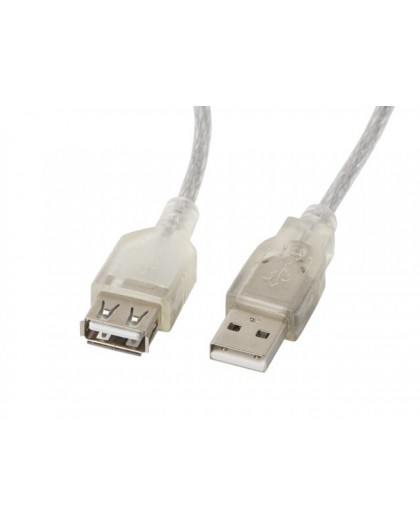 Lanberg CA-USBE-12CC-0018-TR USB cable 1.8 m USB 2.0 USB A Transparent