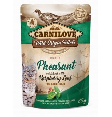 CARNILOVE CAT POUCH Wet cat food Pheasant, Raspberry Leaf 85 g