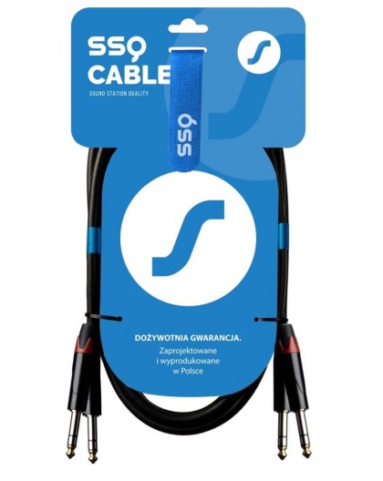 SSQ JSJS1 SS-1456 Cable 2x Jack Stereo - 2x Jack Stereo 1 m Black