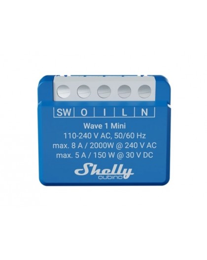 Shelly Qubino Wave 1 Mini LR Smart switch Z-Wave Blue