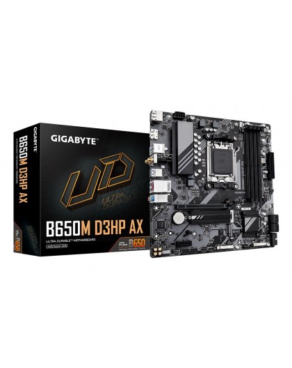 GIGABYTE B650M D3HP AX emaplaadi - AMD Ryzen 9000 seeria protsessorid, 5+2+2 faasi VRM, kuni 8000MHz DDR5 (OC), 2xPCIe 4.0 M.2, 