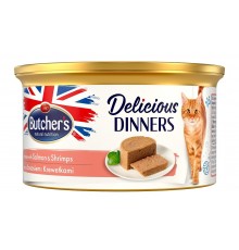 BUTCHER'S Delicious Dinners Salmon and shrimp - wet cat food - 85 g