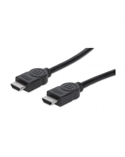 Manhattan HDMI 4K@30Hz Cable, 15m, Male to Male, Black, Ultra HD 4k x 2k, Fully Shielded, Gold Plated Contacts, Lifetime Warrant