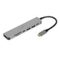 iBox IUH3SL4K interface hub USB Type-C 5000 Mbit/s Silver