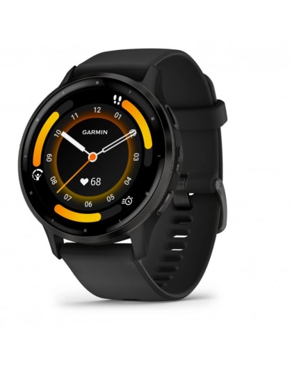Garmin Venu 3 3.56 cm (1.4") AMOLED 45 mm Digital 454 x 454 pixels Touchscreen Black Wi-Fi GPS (satellite)