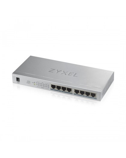 Zyxel GS1008HP Н unmanaged Гигабитный Ethernet (10/100/1000) Power over Ethernet (PoE) Серый