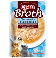 INABA Ciao Broth Chicken & Scallop - cat treats - 40g
