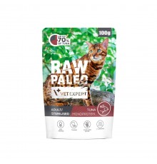 VETEXPERT Raw Paleo Adult Sterilised Tuna - wet cat food - 100g
