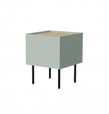 Cama Bedside table, 2 pcs. FELLINI 40x41x60 olive + oiled oak top