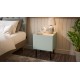 Cama Bedside table, 2 pcs. FELLINI 40x41x60 olive + oiled oak top