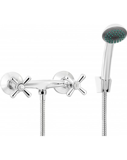 Wall-mounted shower faucet with shower set