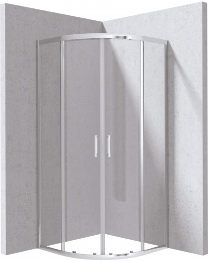 Semi-circular shower cabin 80x80 cm