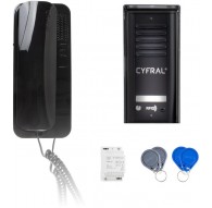 INTERCOM CYFRAL COSMO 1-TENANT CASSETTE BLACK UNIFON BLACK