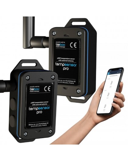 BLEBOX tempSensor pro V2 WiFi I/O module 4x input 1-wire with external antenna