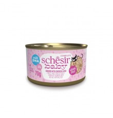 SCHESIR Baby Chicken with liver in broth - wet food for kittens - 70g