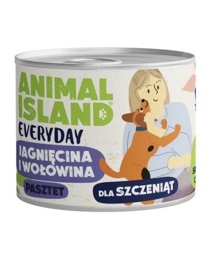 ANIMAL ISLAND Everyday Puppy Beef and lamb - wet dog food - 185g