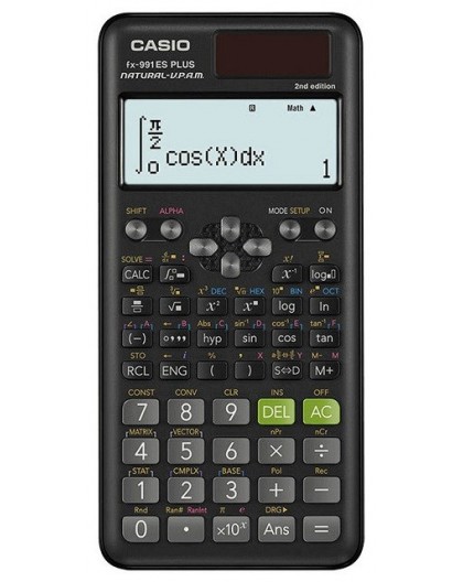 CASIO CALCULATOR SCIENTIFIC FX 991ES PLUS 2 BLACK, 12-DIGIT DISPLAY