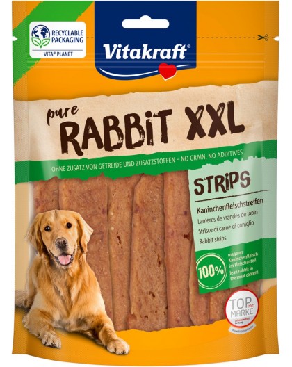 VITAKRAFT Pure Rabbit Strips - dog treat - 250 g