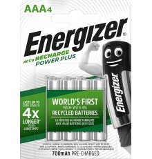 ENERGIZER BATTERY Accu Recharge Power Plus 700 mAh AAA HR3/4 Rechargeable, 4 pieces