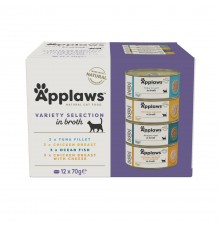APPLAWS Variety selection multipack in broth - wet cat food - 12x70g