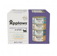 APPLAWS Variety selection multipack in broth - wet cat food - 12x70g