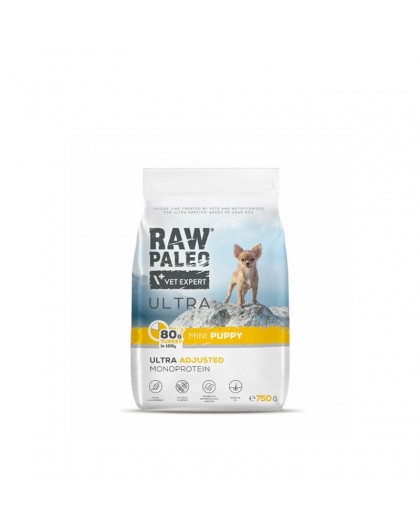 RAW PALEO Ultra Mini Puppy Turkey - dry food for puppies - 750 g