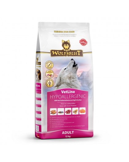 WOLFSBLUT VetLine Hypoallergenic Horse - dry dog food - 12kg