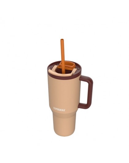 Thermal mug with telescopic straw Kambukka Rio Tumbler 950ml Almond Dream