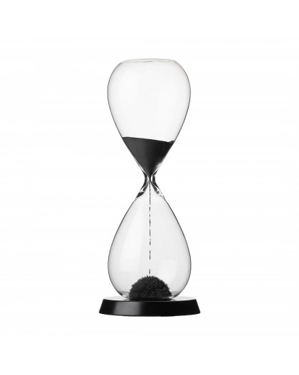 RITUALI DOMESTICI SCORRENDO Hourglass black 11 x 32 cm