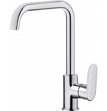 Kitchen faucet with rectangular spout