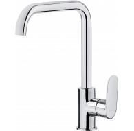 Kitchen faucet with rectangular spout