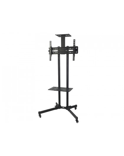 Maclean MC-661 Trolley TV Stand with Mounting Bracket and 2 Shelfs