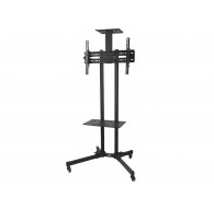 Maclean MC-661 Trolley TV Stand with Mounting Bracket and 2 Shelfs
