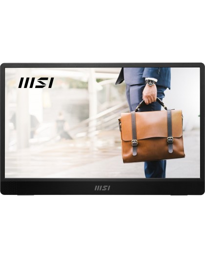 MSI PRO MP161 E2U Portable TV/Monitor Portable Monitor Black 39.6 cm (15.6") LED 1920 x 1080 Pixels