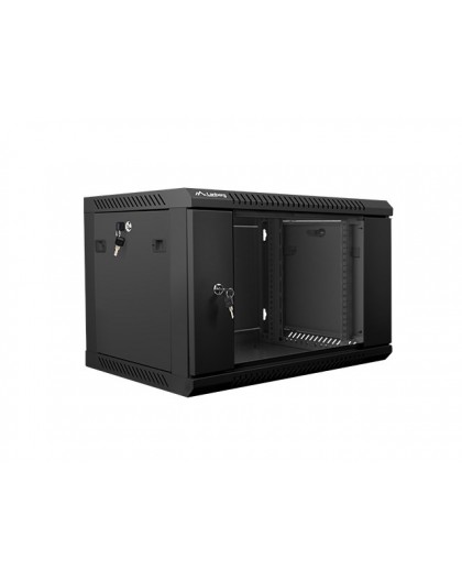 Lanberg wall mounted 19" rack cabinet 6U 600x450 black wf01-6406-10b