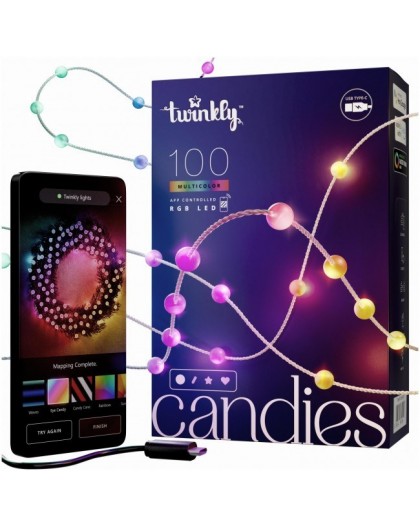 Twinkly Candies светодиодные огоньки для рождественской елки TWKP100RGB-T 6 м