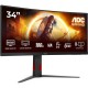 AOC G4 CU34G4 computer monitor 86.4 cm (34") 3440 x 1440 pixels Wide Quad HD LED Black, Red