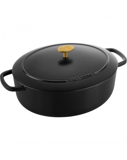 BALLARINI BELLAMONTE Oval cast iron pot 4.5 ltr, black