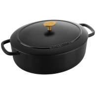 BALLARINI BELLAMONTE Oval cast iron pot 4.5 ltr, black