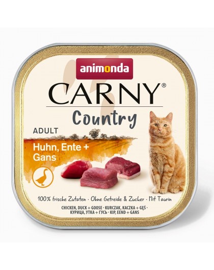 ANIMONDA Carny Country Chicken, Duck + Goose - wet cat food - 100 g