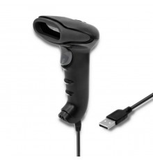 Qoltec 50866 Laser barcode reader 1D | CCD | USB | Black