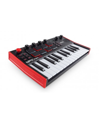 AKAI MPK Mini Play MK3 Control keyboard Pad controller MIDI USB Black, Red