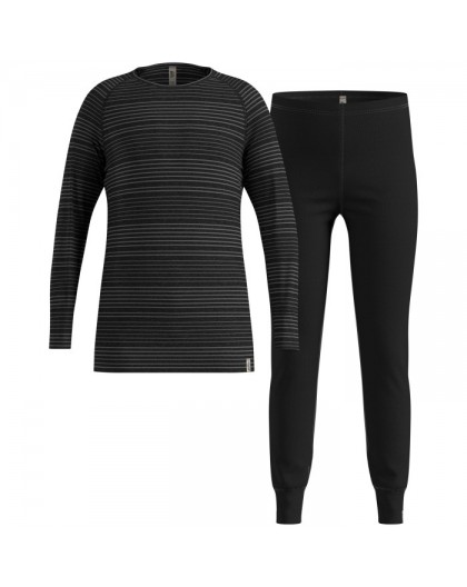 Thermal underwear - Odlo Set long ACTIVE WARM SET size 104 cm Black