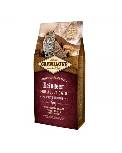 CARNILOVE Cat Adult Energy & Outdoor Reindeer - dry cat food - 6kg