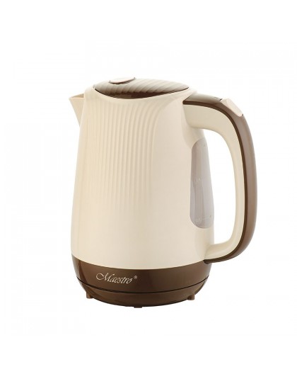 Feel-Maestro MR042 beige electric kettle 1.7 L Beige, Brown 2200 W