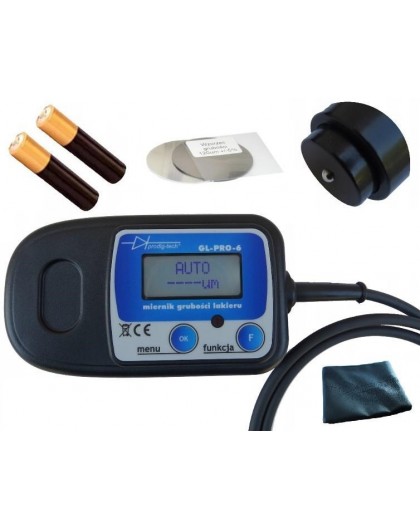 PAINT THICKNESS GAUGE GL-PRO-6-PHASE Fe-AL-Zn probe on the wire.