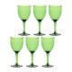 ROSE&TULIPANI FIABA Set of 6 Acrylic Wine Glasses 400 ml, Green