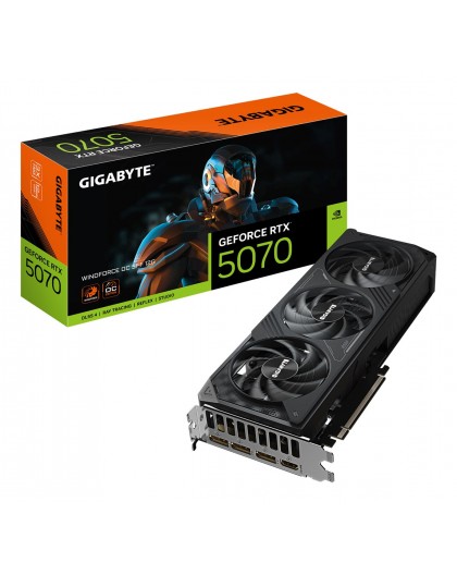 GIGABYTE GeForce RTX 5070 WINDFORCE OC SFF 12G Graphics Card - 12GB GDDR7, 192bit, PCI-E 5.0, 2542 MHz Core Clock, 3 x DP 2.1a, 